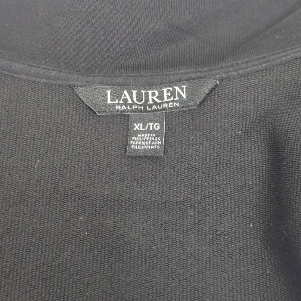 Vintage Lauren Ralph Lauren LRL Women Size XL Black White Zip Up Jacket - Picture 6 of 8